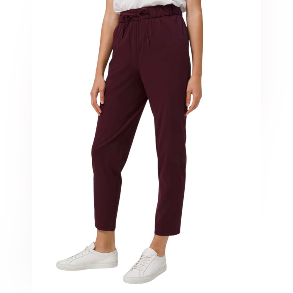 Lululemon Keep Moving Pant 7/8 High-Rise Cassis Burgundy Size 2